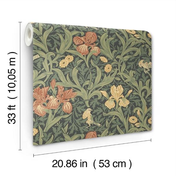 A Street Prints Iris Navy Wild Gardens Wallpaper