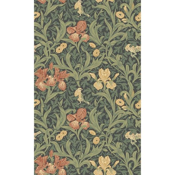 a street prints Iris Navy Wild Gardens Wallpaper