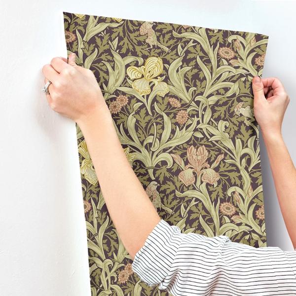 A Street Prints Iris Plum Wild Gardens Wallpaper