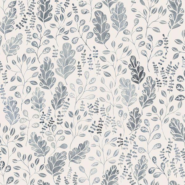 a street prints Isha Blue Leaf Wallpaper
