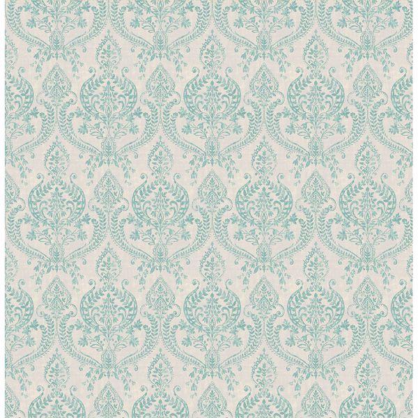 a street prints Isla Turquoise Petite Damask