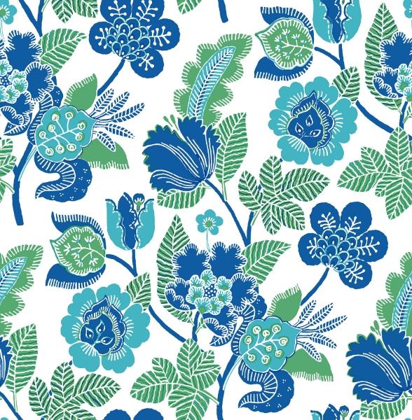 a street prints Jana Green Jacobean Wallpaper