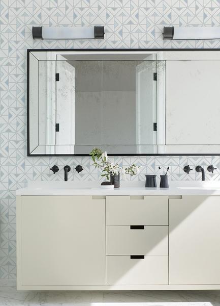 A Street Prints Jekyl Blue Triangles Wallpaper