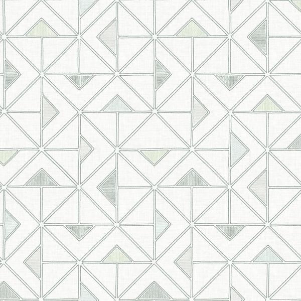 a street prints Jekyl Green Triangles Wallpaper