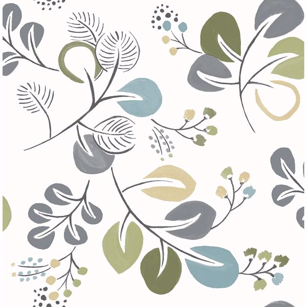 a street prints Jona Green Trail Wallpaper