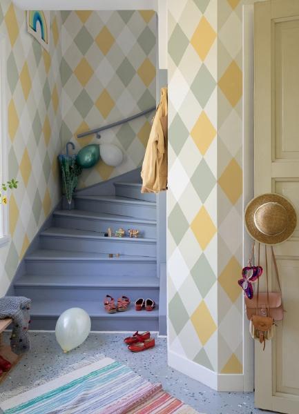 A Street Prints Kalas Pastel Diamond Wallpaper