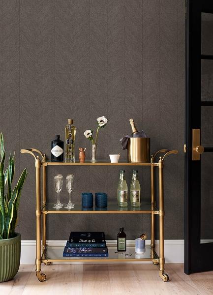 A Street Prints Kallam Chocolate Chevron Wallpaper