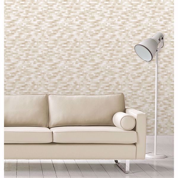 A Street Prints Kalmar Beige Hazy Stripe Wallpaper