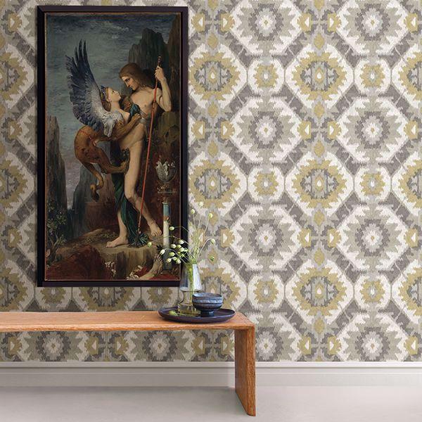A Street Prints Kazac Grey Shibori Wallpaper
