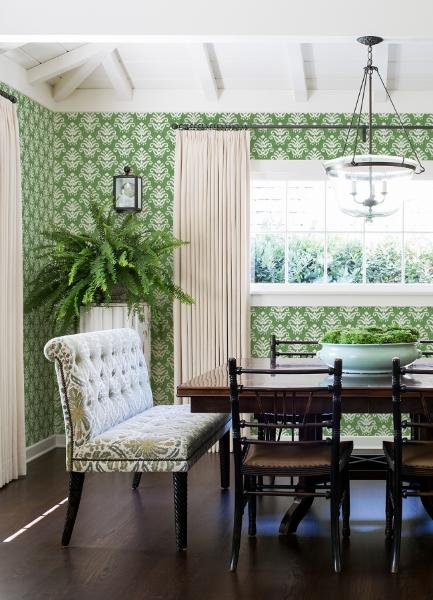 A Street Prints Keaton Green Medallion Wallpaper
