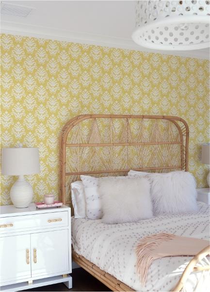 A Street Prints Keaton Yellow Medallion Wallpaper