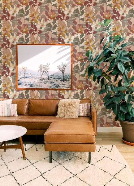 A Street Prints Koko Rose Floral Wallpaper
