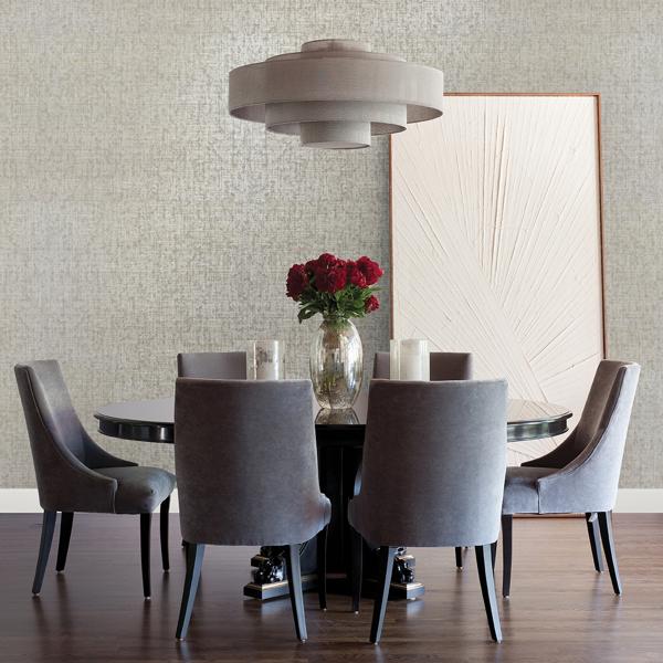 A Street Prints Kongur Silver Grasscloth Wallpaper