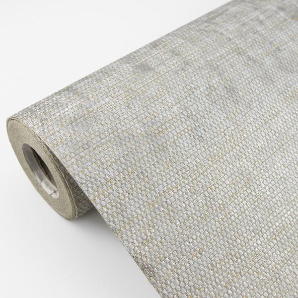 A Street Prints Kongur Silver Grasscloth Wallpaper