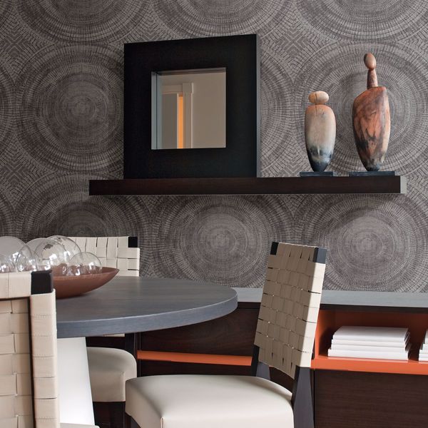 A Street Prints Lalit Taupe Medallion Wallpaper