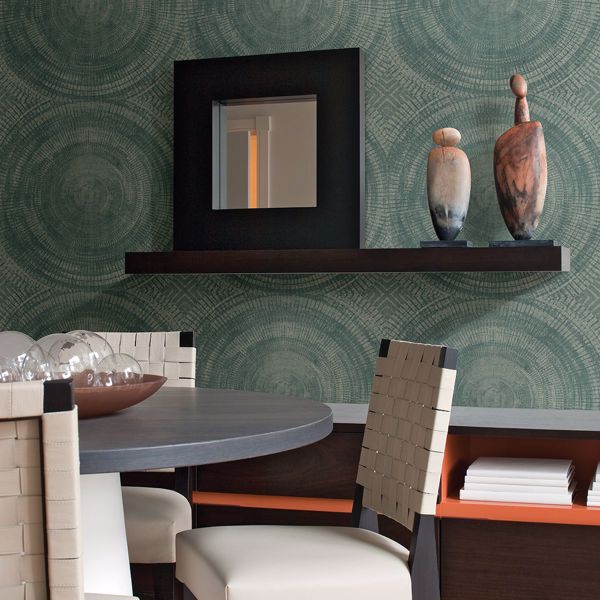 A Street Prints Lalit Teal Medallion Wallpaper