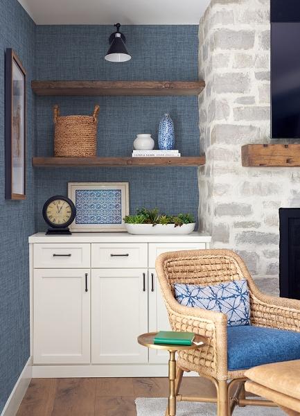 A Street Prints Lanister Blue Texture Wallpaper