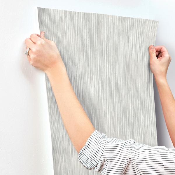 A Street Prints Largo Grey Striated Wallpaper