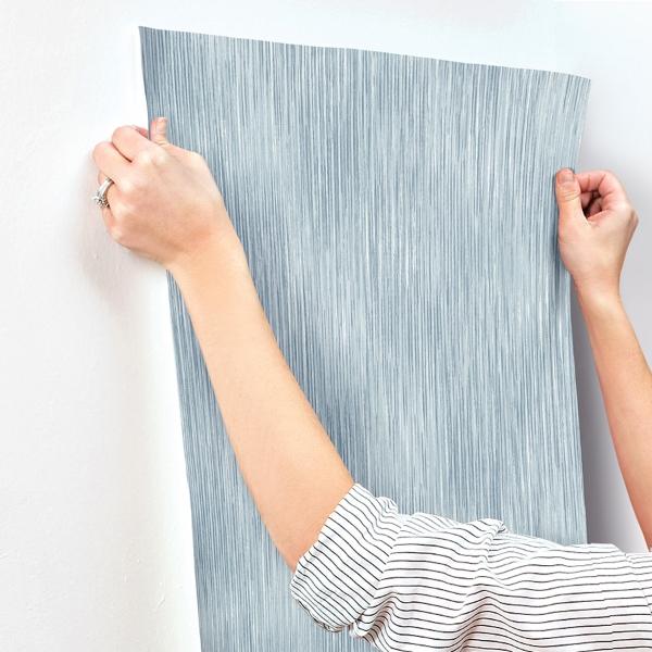 A Street Prints Largo Sky Blue Striated Wallpaper