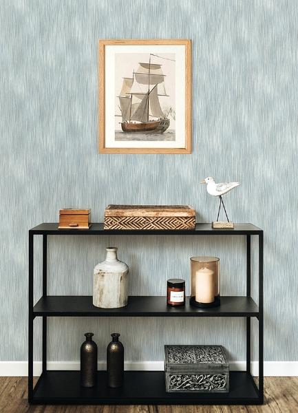 A Street Prints Largo Turquoise Striated Wallpaper