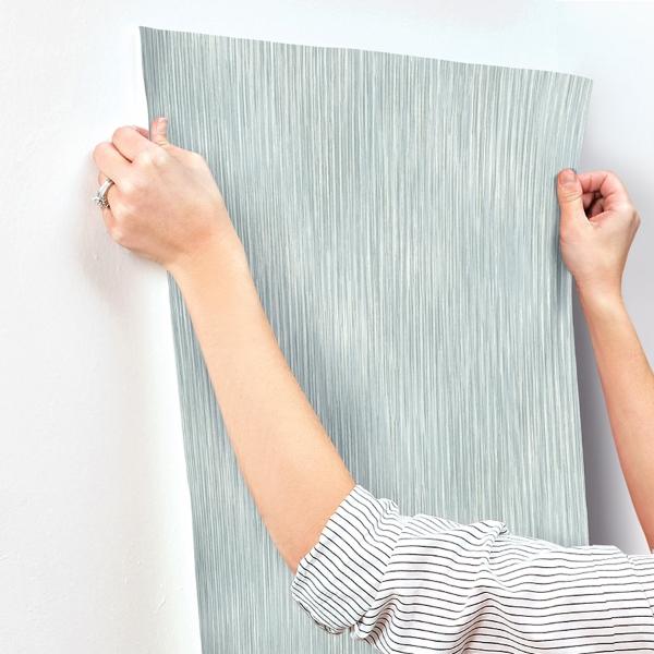 A Street Prints Largo Turquoise Striated Wallpaper