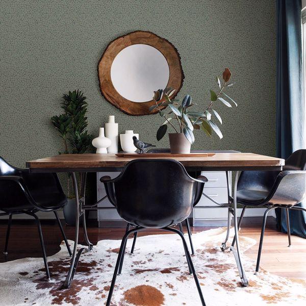 A Street Prints Lark Green Botanical Wallpaper