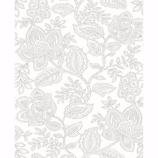 a street prints Larkin Grey Floral Wallpaper
