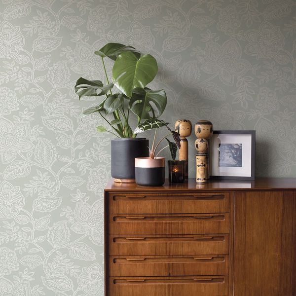 A Street Prints Larkin Sage Floral Wallpaper