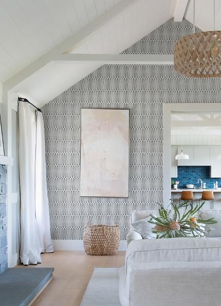 A Street Prints Lars Charcoal Retro Wave Wallpaper