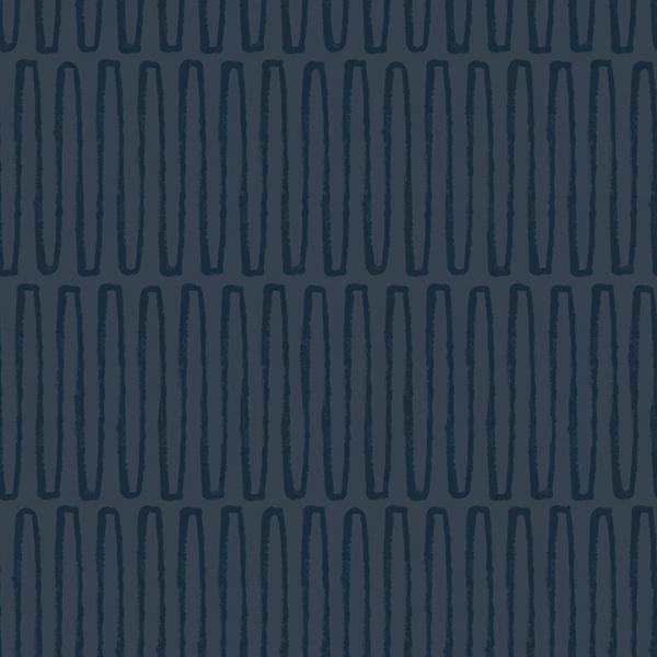 a street prints Lars Navy Retro Wave Wallpaper