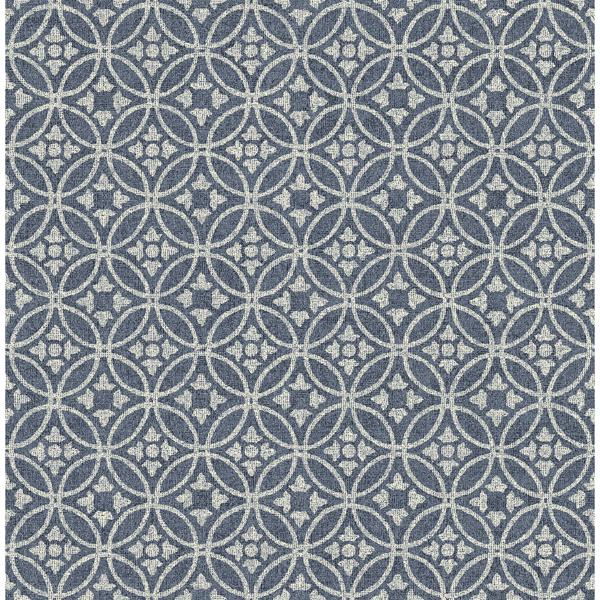 a street prints Larsson Indigo Ogee Wallpaper