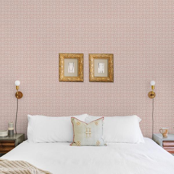 A Street Prints Larsson Pink Ogee Wallpaper