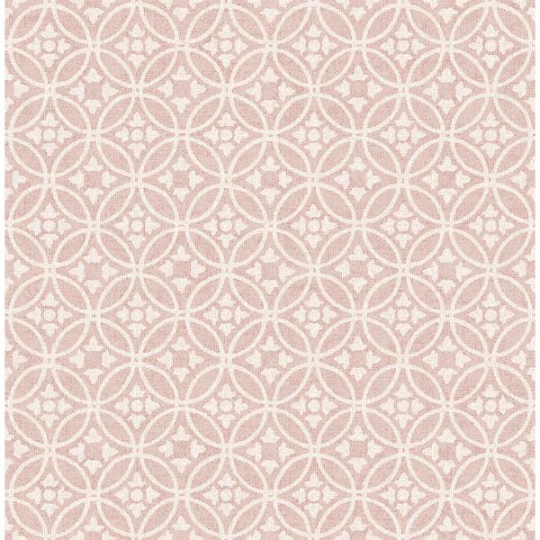 a street prints Larsson Pink Ogee Wallpaper