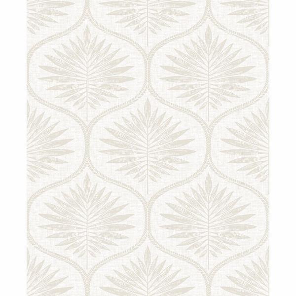 a street prints Laurel Bone Ogee Wallpaper