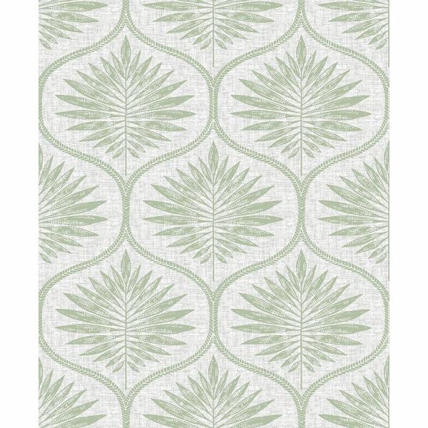 a street prints Laurel Light Green Ogee Wallpaper