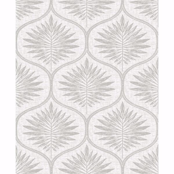 a street prints Laurel Light Grey Ogee Wallpaper