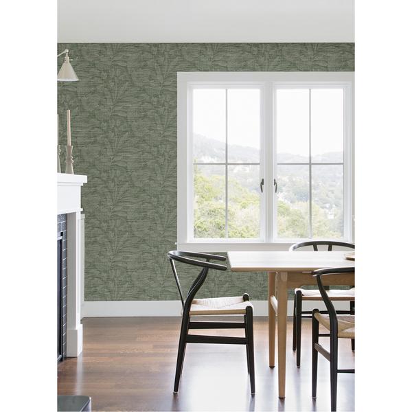 A Street Prints Lei Jade Leaf Wallpaper