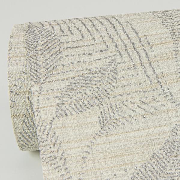 A Street Prints Lei Silver Leaf Wallpaper