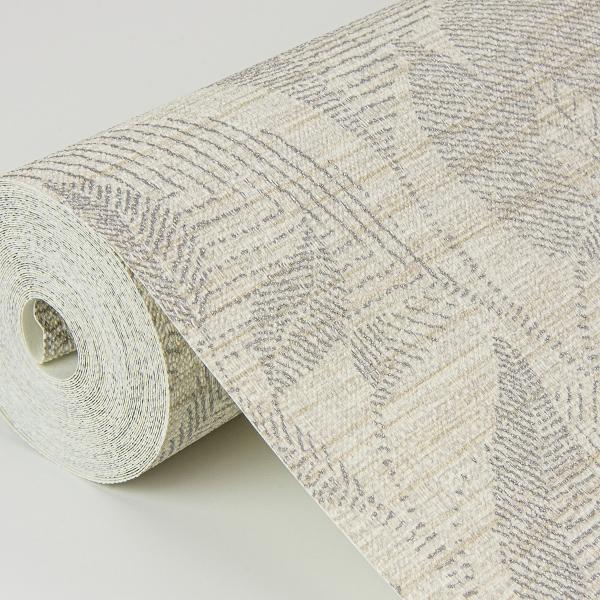 A Street Prints Lei Silver Leaf Wallpaper