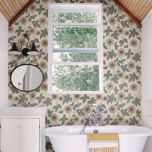A Street Prints Leilani Beige Floral Wallpaper