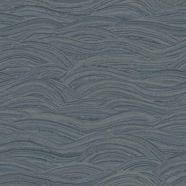 a street prints Leith Blue Zen Waves Wallpaper