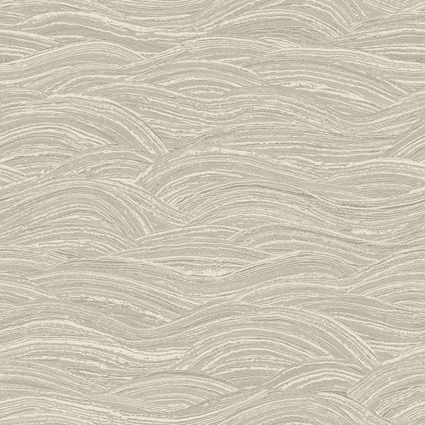 a street prints Leith Taupe Zen Waves Wallpaper