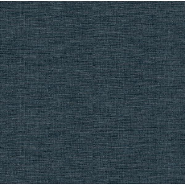 a street prints Lela Navy Faux Linen Wallpaper
