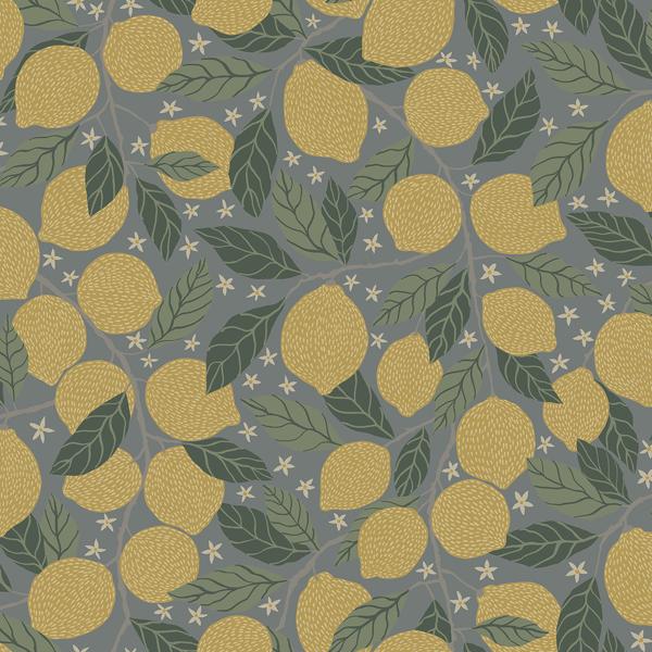 a street prints Lemona Blue Fruit Tree Wallpaper