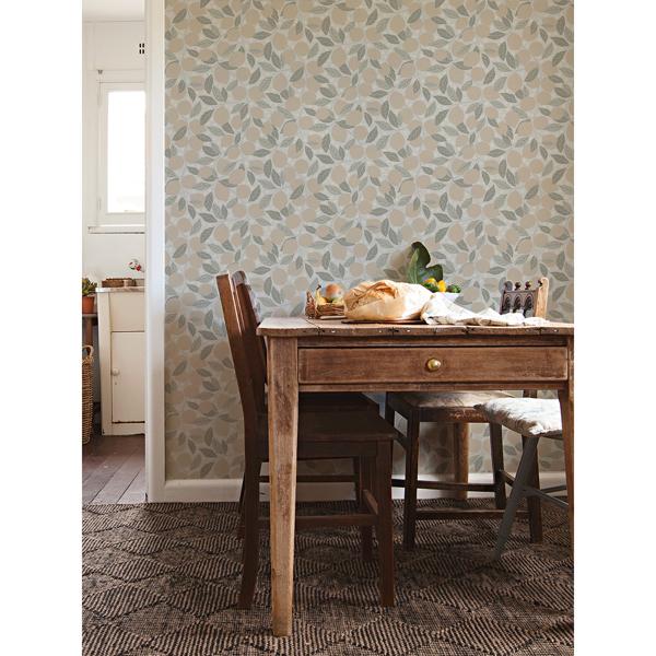 A Street Prints Lemona Grey Fruit Tree Wallpaper