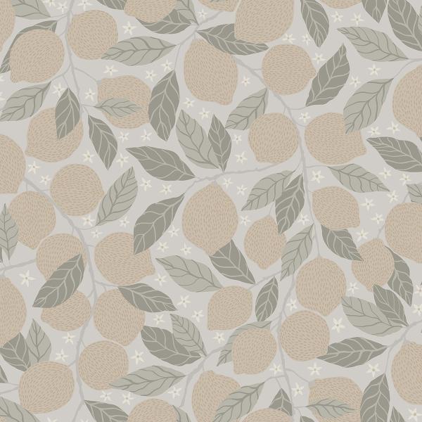 a street prints Lemona Grey Fruit Tree Wallpaper
