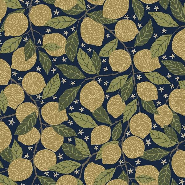 a street prints Lemona Navy Fruit Tree Wallpaper