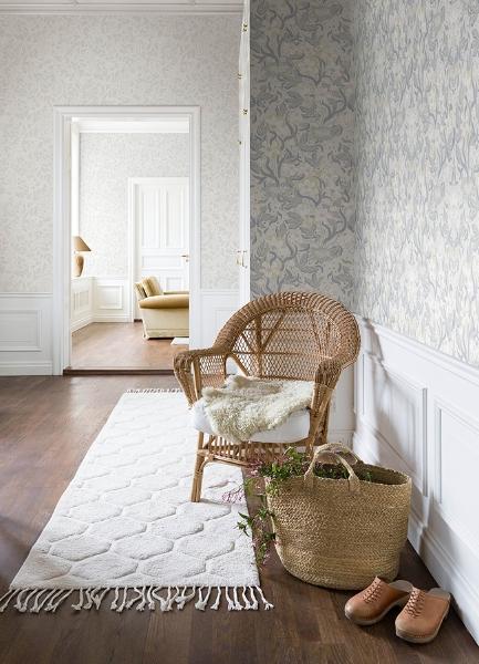 A Street Prints Lisa Bone Floral Damask Wallpaper