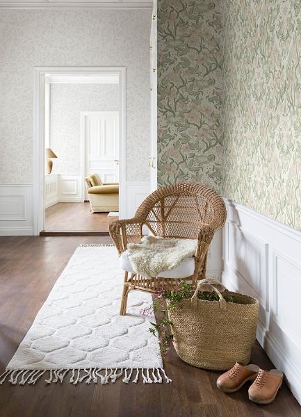 A Street Prints Lisa Olive Floral Damask Wallpaper