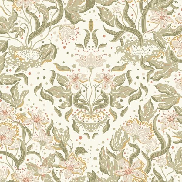 a street prints Lisa Olive Floral Damask Wallpaper